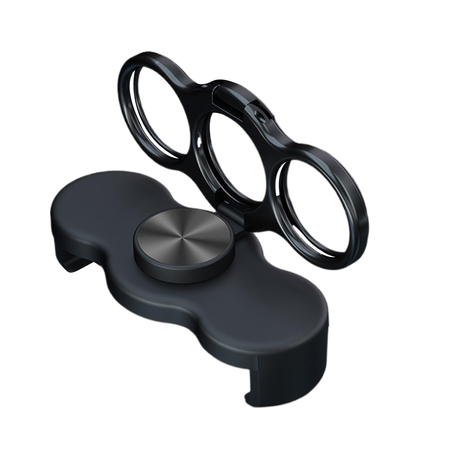 Double-Ring Three-Finger Back Clip Holder 360-Degree Rotating Mobile Grip Multipurpose Foldable Phone Grip Holder