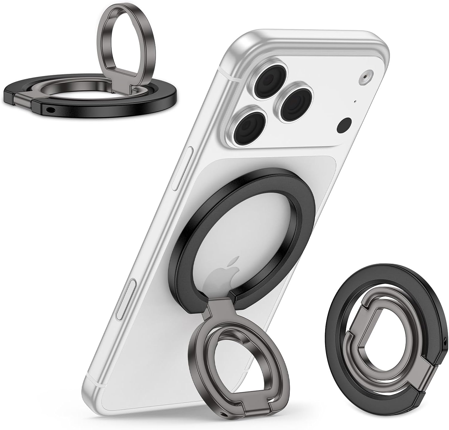 Dual-Sided Magnetic Phone Ring Grip for Samsung Galaxy S26 Ultra/S26+/S26, MagSafe Finger Ring Grip Kickstand for iPhone 17 Pro Max/16 Pro/15, Samsung Galaxy S25 FE Ultra S24+ Phone Caes Accessories