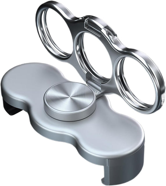 Double-Ring Three-Finger Back Clip Holder 360-Degree Rotating Mobile Grip Multipurpose Foldable Phone Grip Holder