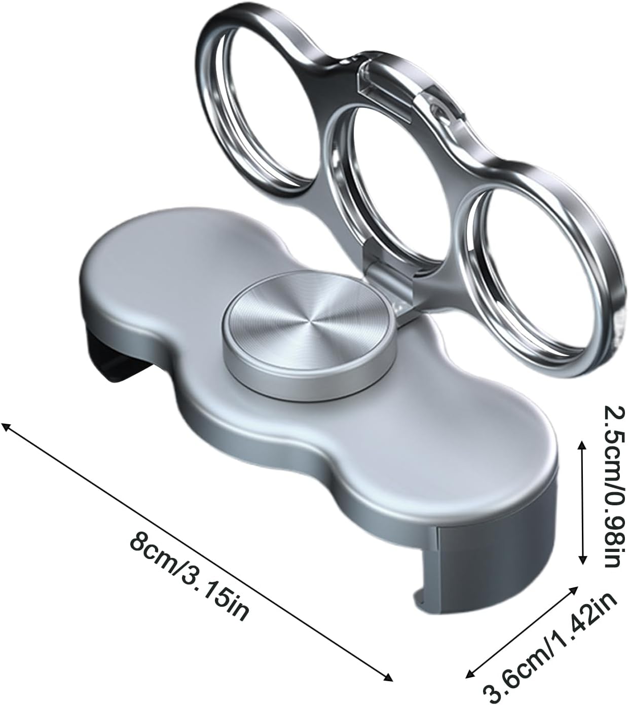 Double-Ring Three-Finger Back Clip Holder 360-Degree Rotating Mobile Grip Multipurpose Foldable Phone Grip Holder