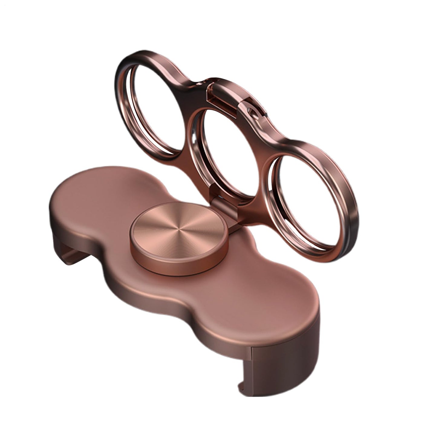 Double-Ring Three-Finger Back Clip Holder 360-Degree Rotating Mobile Grip Multipurpose Foldable Phone Grip Holder