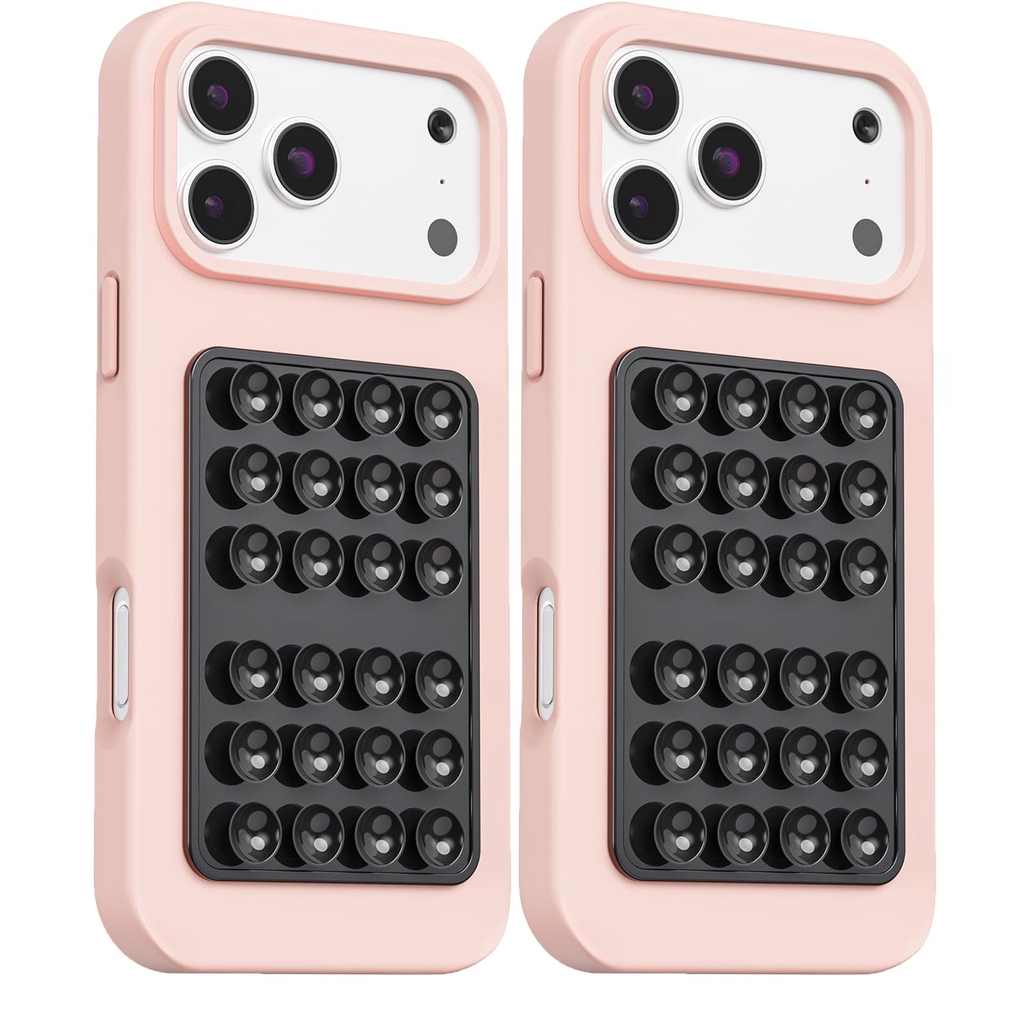(4 Pack) Silicone Octo Cup Buddy Suction Phone Grip Mount, Hands-Free Sticky Phone Holder with 24 Suction Cups, Strong Grip for Selfies & Videos, Adheres to Mirrors, Tiles & Smooth Surfaces