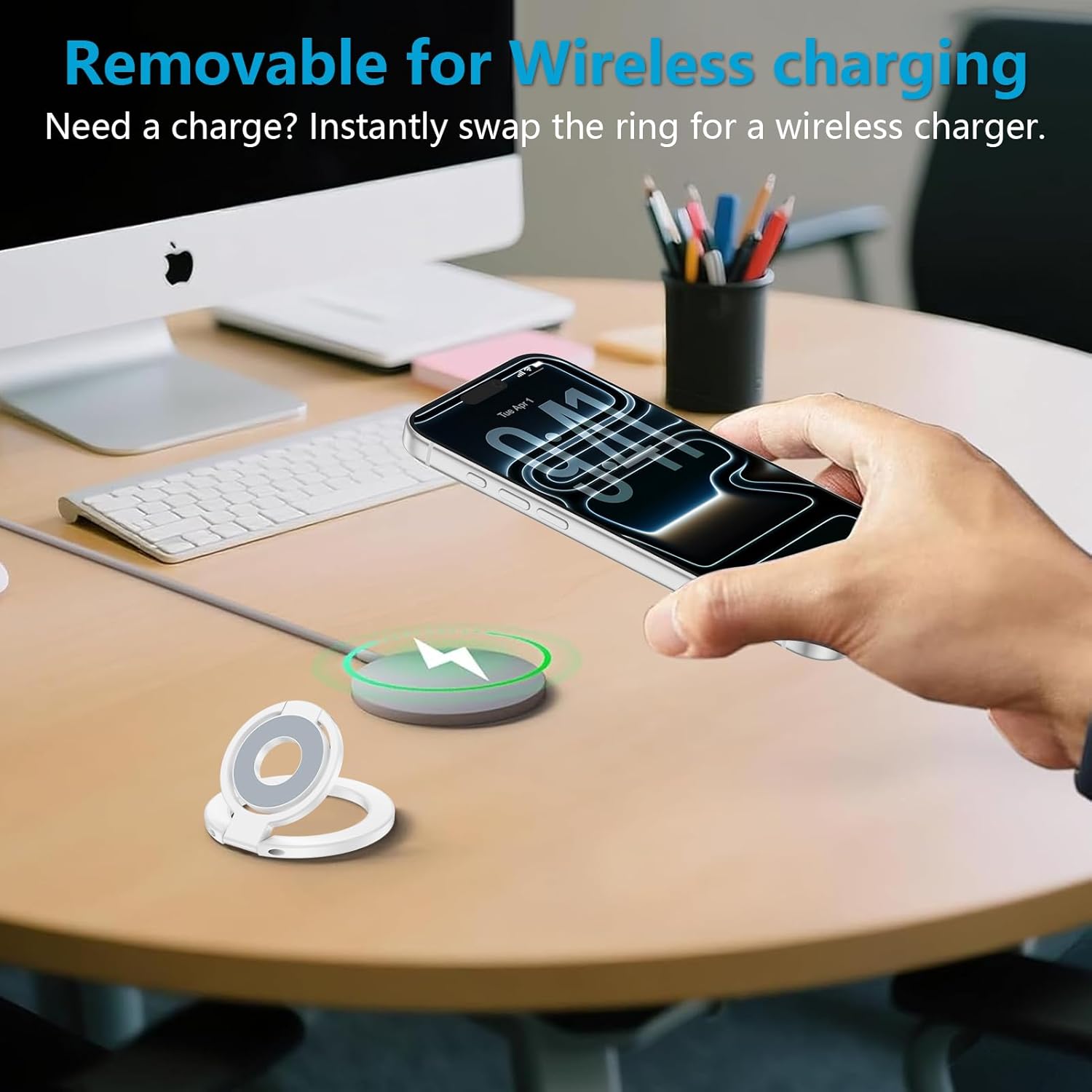 Dual-Sided Magnetic Phone Grip MagSafe Phone Ring Holder Kickstand Loop Magnet Finger Ring Stand for iPhone 17e/17/16/15/14/13/12 Pro Max Samsung S26 Ultra S26 S25 FE S24 Ultra Google Pixel 10a 10 9 8