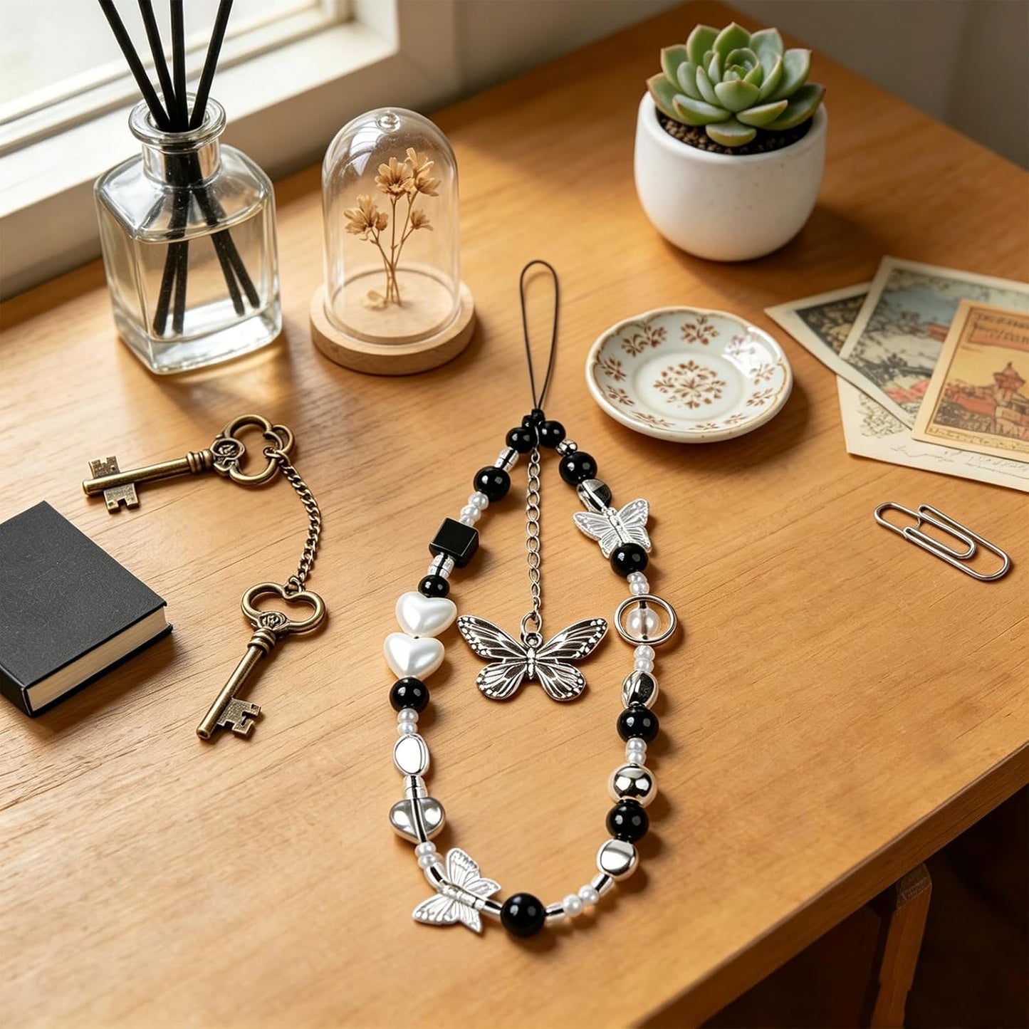 4PCS Phone Charms Strap - Camera Beaded Wrist Strap, Y2K Accessories for Bag Keychain Phones Pendant Decor